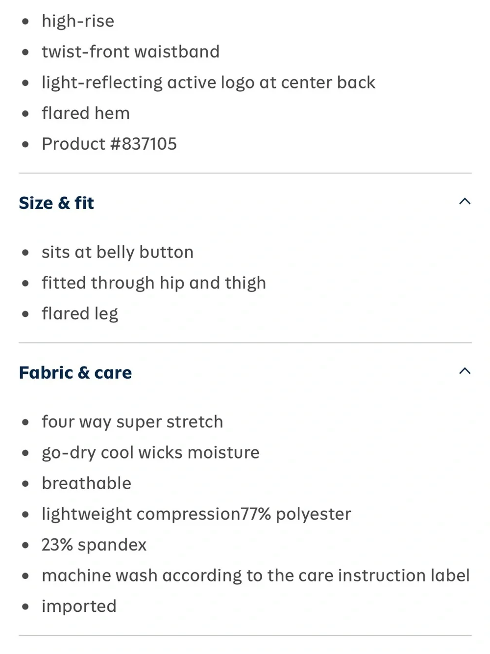 Girls high-waisted twist-front power soft flare leggings